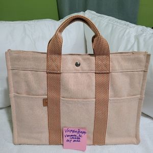 Authentic Hermes Herline Canvas Tote GM